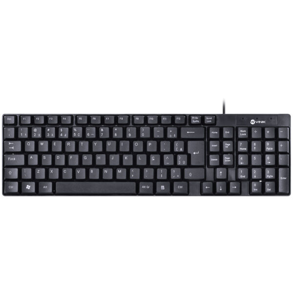 Teclado Usb Dynamic Abnt2 Resistente À Água 1.8M Preto - Dt100