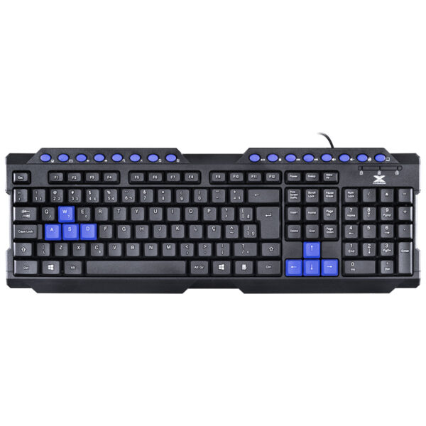 Teclado Gamer Vx Gaming Dragon V2 Abnt2 1.8M Preto Com Azul - Gt102 - Image 2