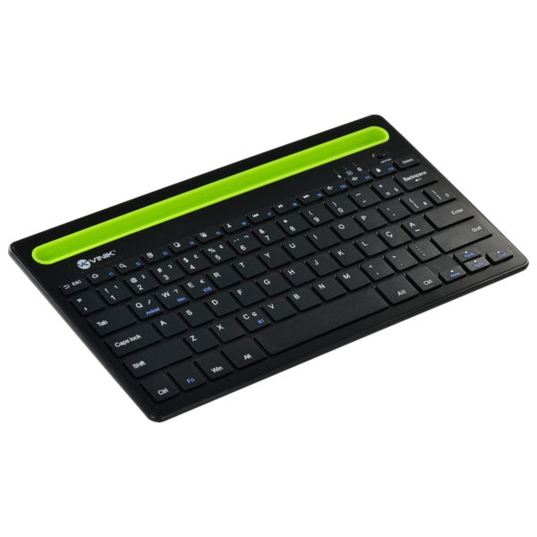 Teclado Sem Fio Bluetooth 3.0 Dynamic Smart Abnt Com Suporte Para Tablet Ou Celular - Preto - Dt200 - Image 2