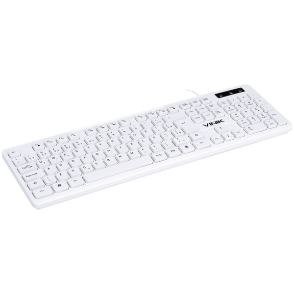 Teclado Usb Multimidia Slim Branco - Teclas Chocolate - Cabo 1.8M - Vinik - Tcb200 - Image 3