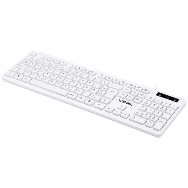 Teclado Usb Multimidia Slim Branco - Teclas Chocolate - Cabo 1.8M - Vinik - Tcb200 - Image 4