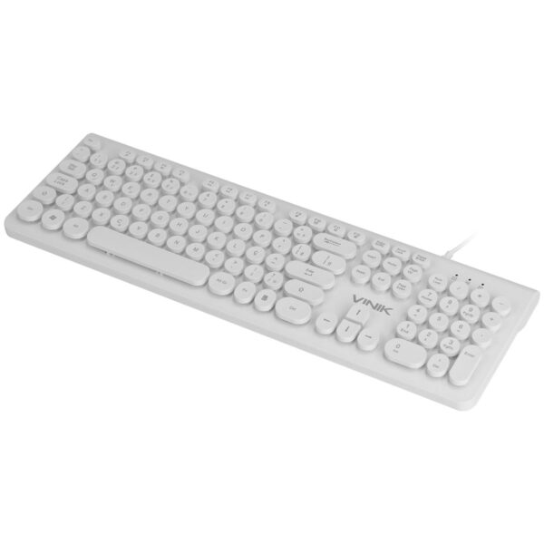 Teclado Usb Multimidia Dynamic Circle Abnt2 Teclas Redondas Cabo Usb 1.8M Branco - Dc110B - Image 3