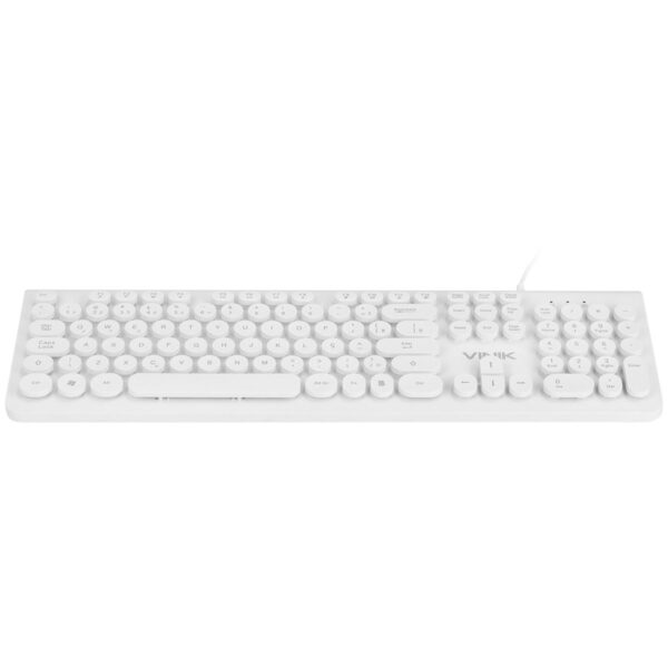 Teclado Usb Multimidia Dynamic Circle Abnt2 Teclas Redondas Cabo Usb 1.8M Branco - Dc110B - Image 4