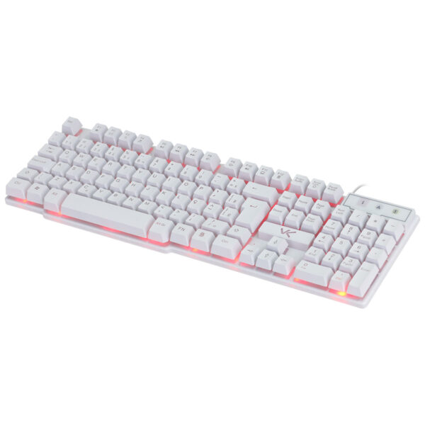 Teclado Gamer Vx Gaming Hydra Branco Abnt2 Multimídia Com Led Vermelho Sensacao Mecanica Usb 1.8M - Gth110Bv - Image 3