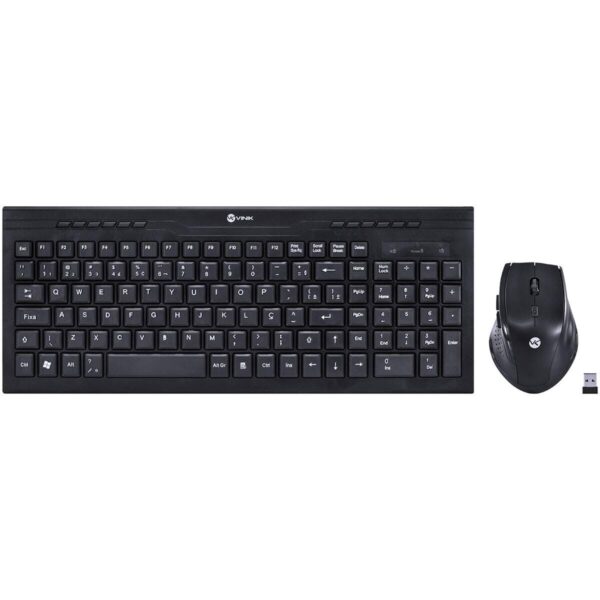 Kit Teclado E Mouse Sem Fio Dynamic - Teclado Compacto - Mouse 1600Dpi - Vinik - Dc100