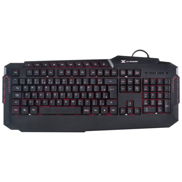 Teclado Gamer Hercules Com Multimidia Led 3 Cores Cabo Usb 1.8 Metros Abnt2 Preto - Gt200 - Image 2