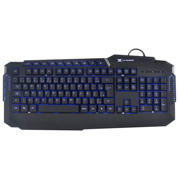 Teclado Gamer Hercules Com Multimidia Led 3 Cores Cabo Usb 1.8 Metros Abnt2 Preto - Gt200 - Image 3