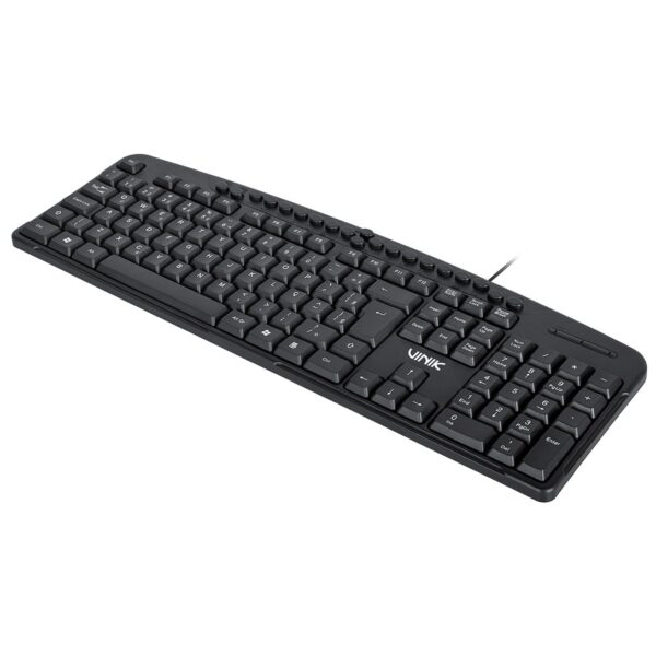 Teclado Usb Multimidia Dynamic 107 Teclas + 20 Teclas Multimidia Abnt2 Resistente À Água 1.8M Preto - Dt141 - Imagem 4