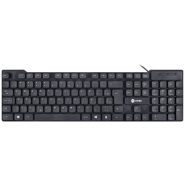 Teclado Usb Dynamic Chocolate Abnt2 Cabo 1.8M Preto - Vinik - Dt160