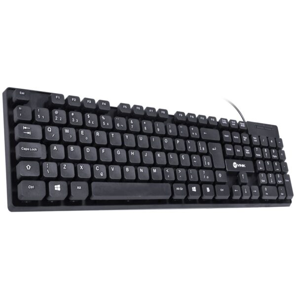Teclado Usb Dynamic Chocolate Abnt2 Cabo 1.8M Preto - Vinik - Dt160 - Imagem 2