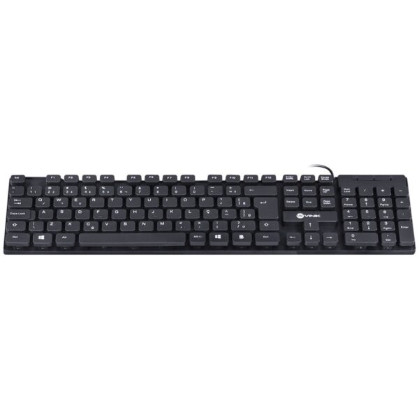 Teclado Usb Dynamic Chocolate Abnt2 Cabo 1.8M Preto - Vinik - Dt160 - Imagem 5