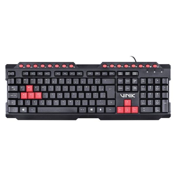 Teclado Gamer Vx Gaming Dragon V2 Abnt2 1.8M Preto Com Vermelho - Gt100 - Imagem 3