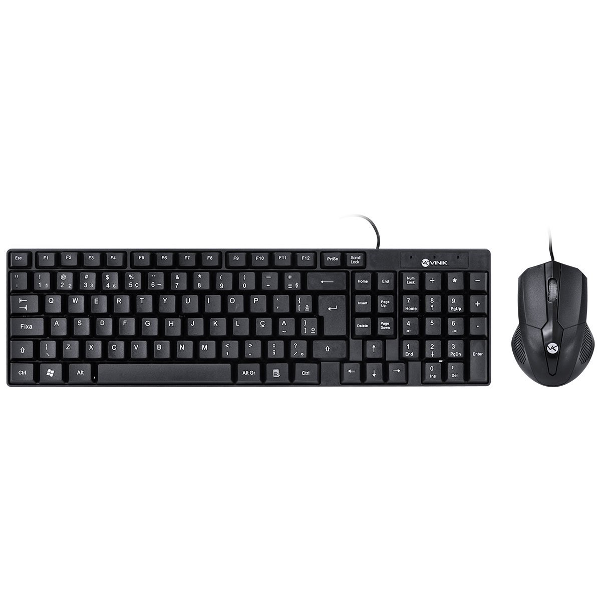 Kit Teclado E Mouse Usb Corp - Mouse 1200Dpi - Cabo 1.8M - Vinik - Cc200