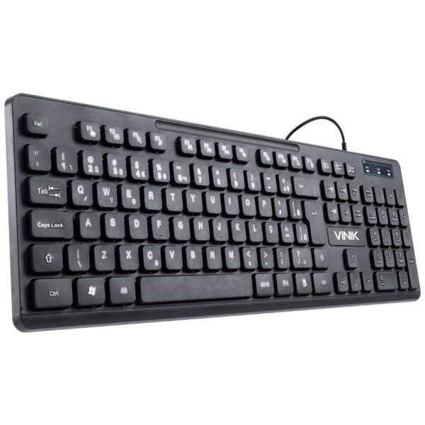 Teclado Usb Multimidia Slim Chocolate - Cabo 1.8M - Vinik - Tc100 - Imagem 6