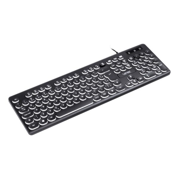 Teclado Usb Multimidia Slim Chocolate Teclas Redondas Led Branco 1.8M - Tc200 - Imagem 4