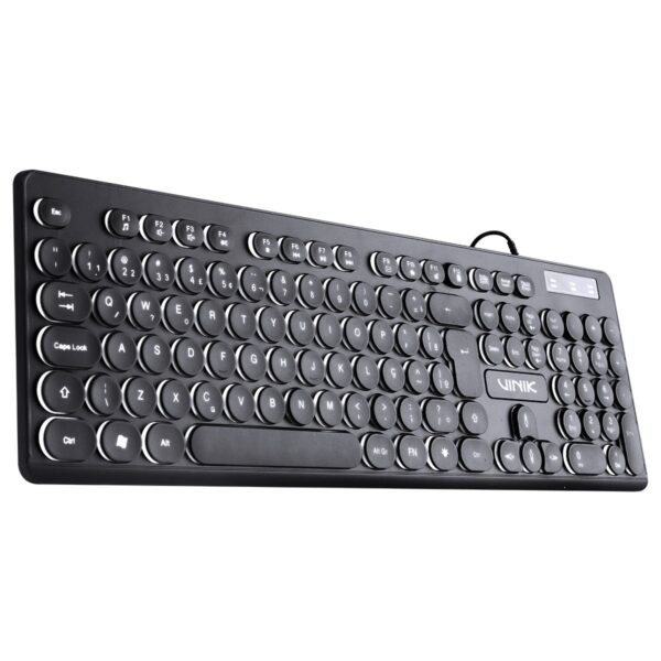 Teclado Usb Multimidia Slim Chocolate Teclas Redondas Led Branco 1.8M - Tc200 - Imagem 7
