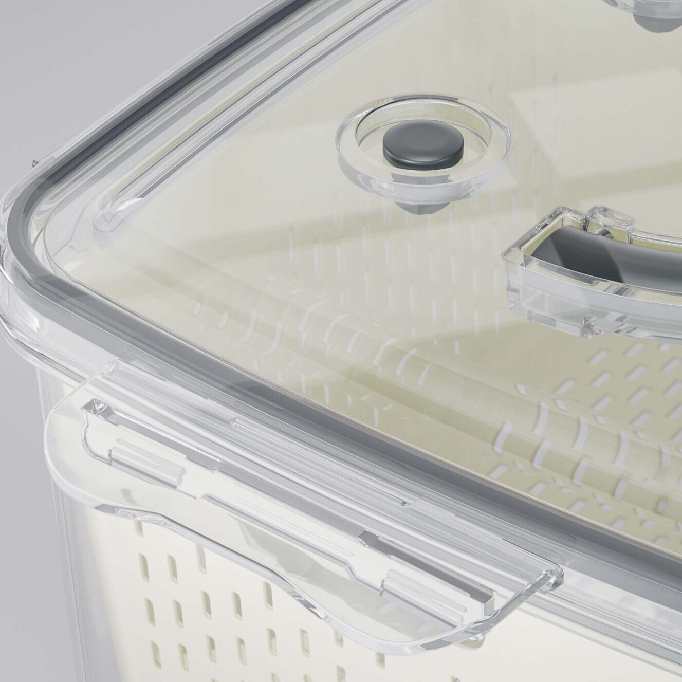 Kit Pote Porta Alimentos com Escorredor 1,5 e 3 Litros - Imagem 2